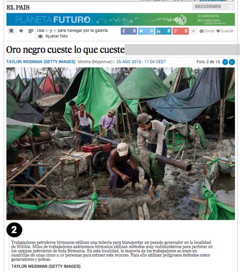 El País — Oro negro cueste lo que cueste.