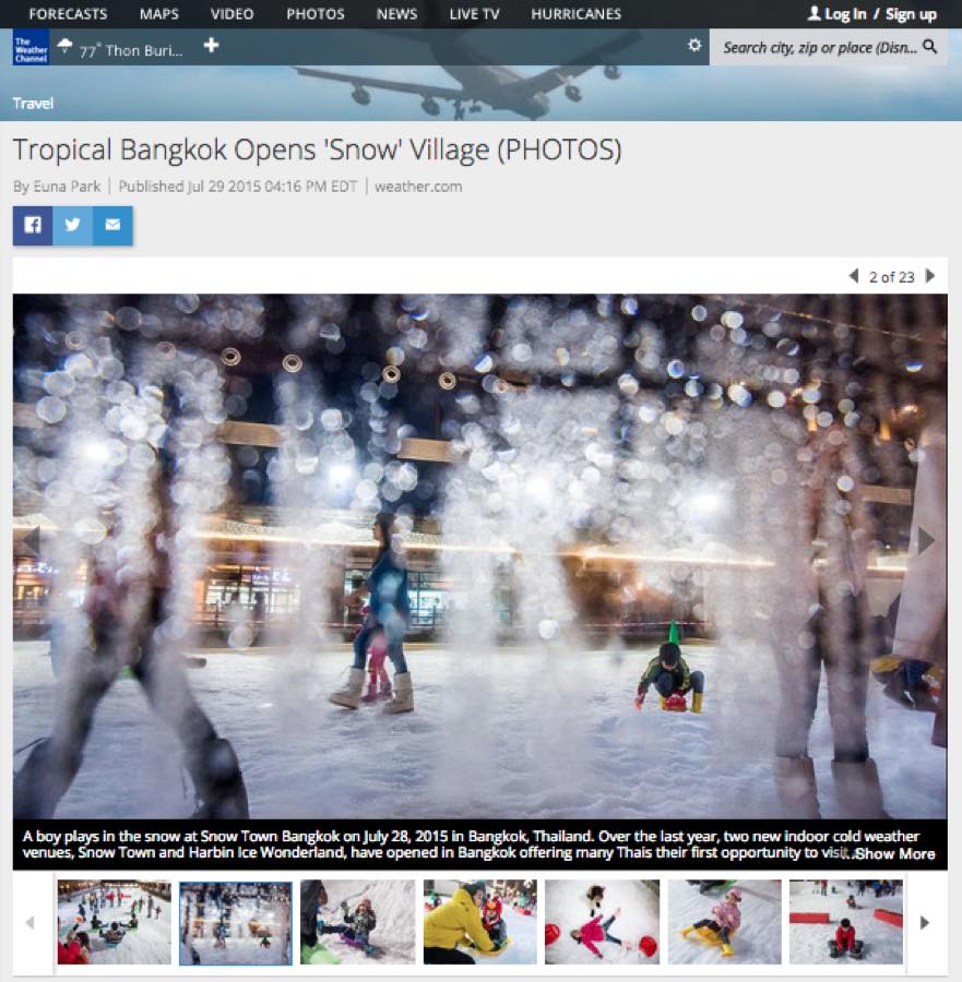 The Weather Channel — Tropical Bangkok Opens 'Snow' Village.
