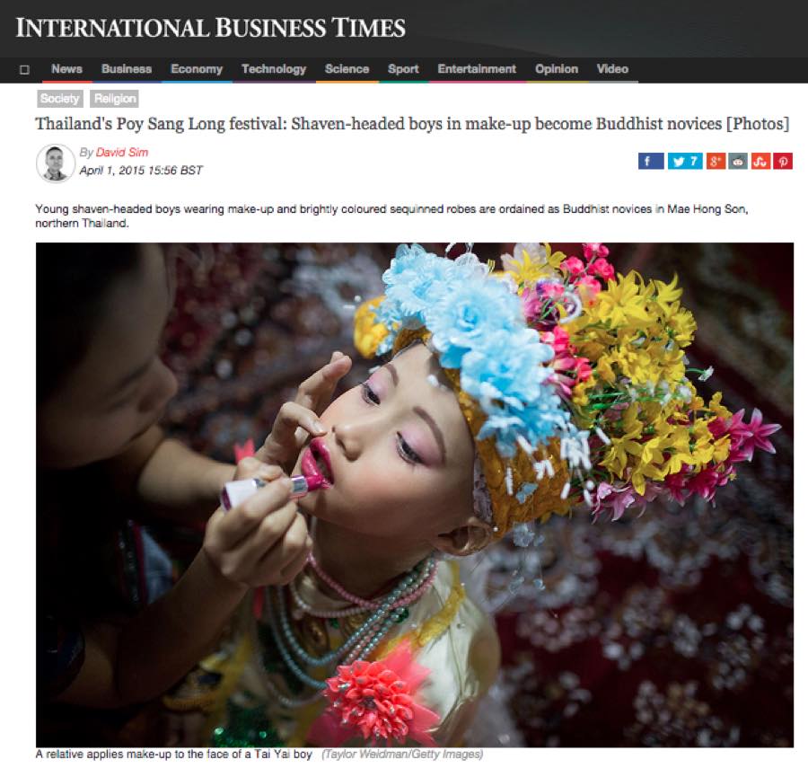 International Business Times — Thailand's Poy Sang Long Festival.