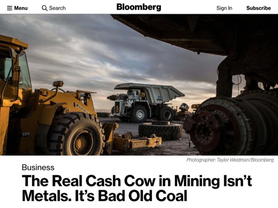 Bloomberg — The Real Cash Cow in Mining Isn't Metals.