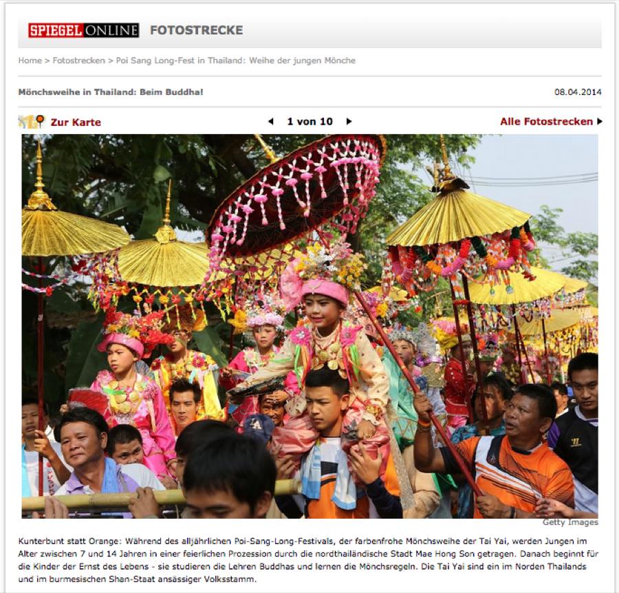 Spiegel Online — Mönchsweihe in Thailand: Beim Buddha!