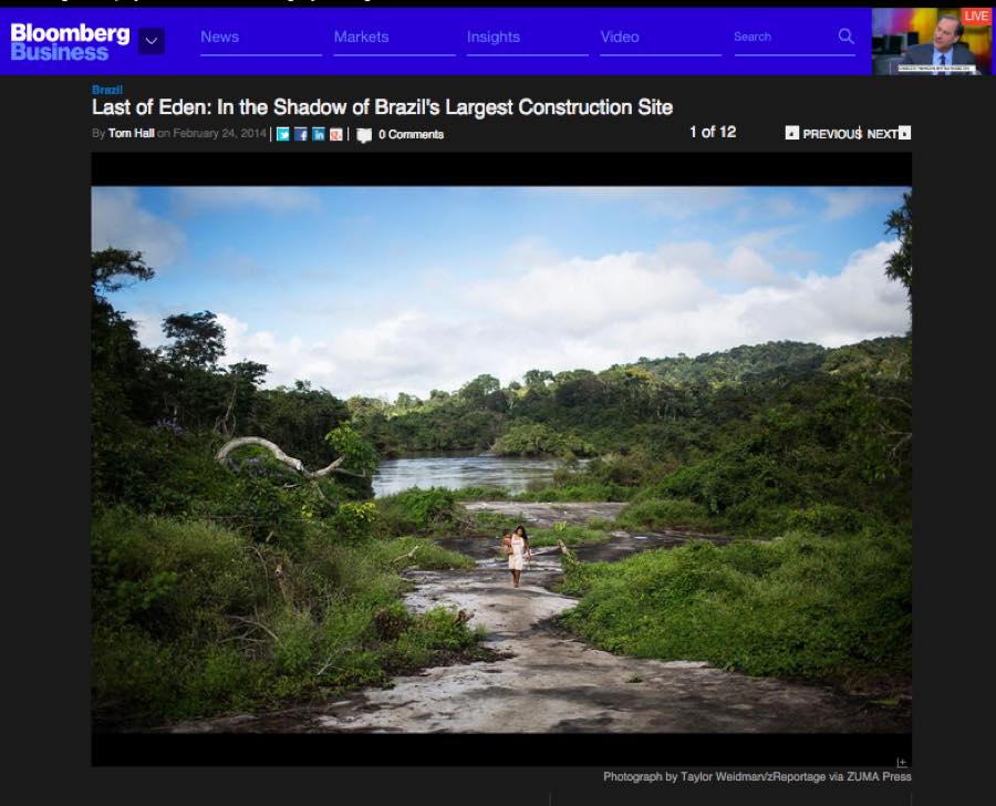 Bloomberg Businessweek — Last of Eden: In the Shadow of Brazil's Largest Construction Site.