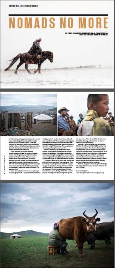 Magazine feature — Nomads No More.