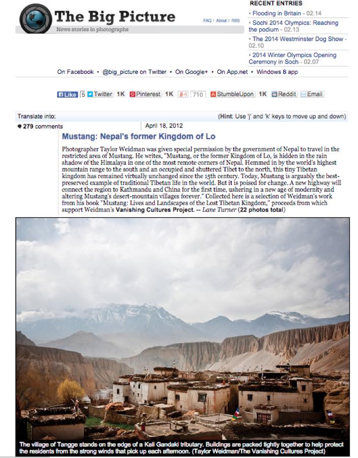 The Boston Globe — The Big Picture: Mustang, Nepal's Former Kingdom of Lo.