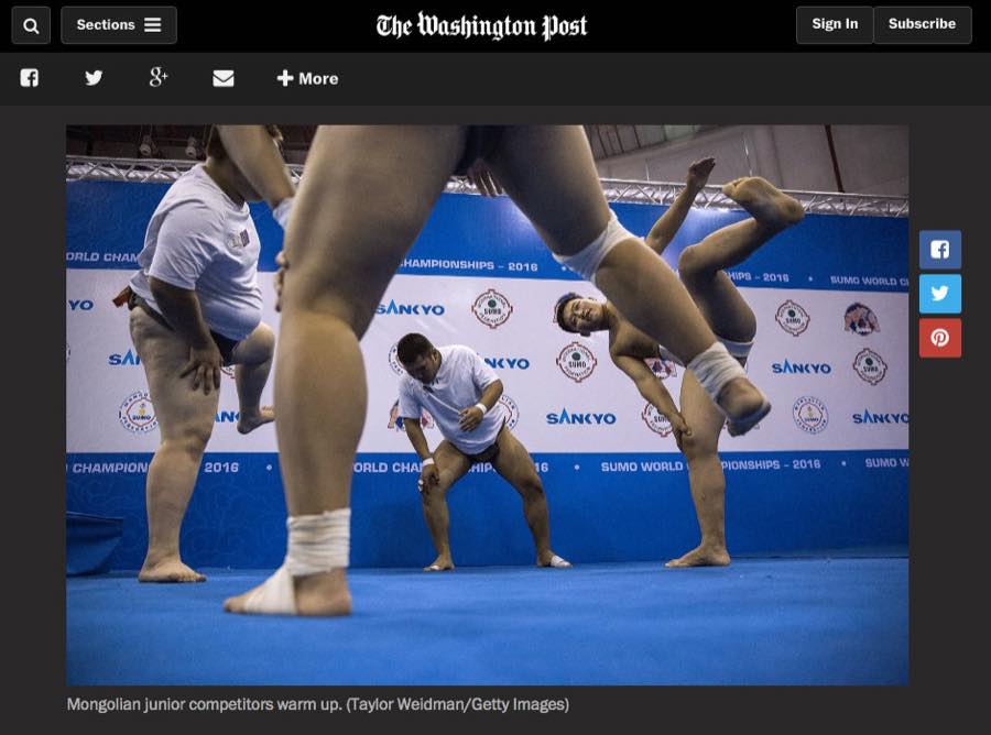 The Washington Post — Mongolian Junior Sumo Competitors.