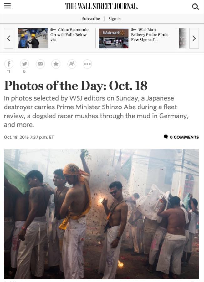 The Wall Street Journal — Photos of the Day: Oct. 18.