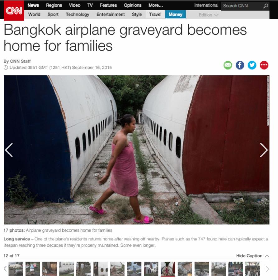CNN — Bangkok Airplane Graveyard Becomes Home for Families.